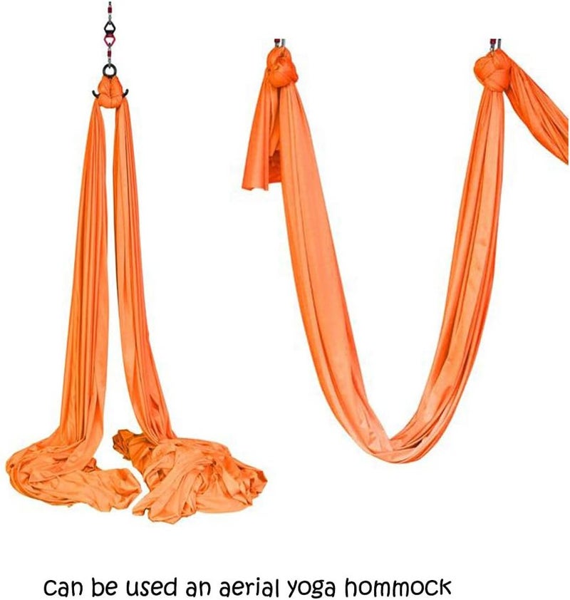 Dasking Aerial Silks Starter Kit - Durable 11Yards of Aerial Yoga Hammock with Hardware, Aerial Swing for Acrobatic Flying Yoga & All Levels (Aerial Rigging Point Up to 14ft) - Image 1